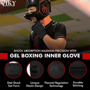 En gros, Bandages de boxe en coton élastique avec logo personnalisé, avec soutien long du poignet, pour entraînement MMA et gants de frappe - Product Image 6