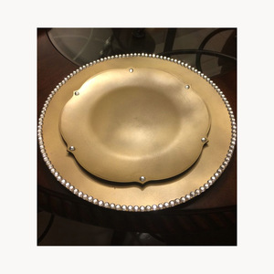 Customized Stylish Metal Charger <b>Plate</b> New Design Decorative Dining Charger <b>Plate</b> New Arrival For Hotel Restaurant Table - Product Image 4