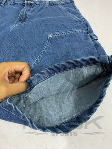 Shorts de travail en jean ample pour homme, style carpentier, tendance streetwear d'été - Product Image 2