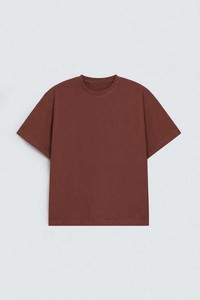T-shirt homme marron de haute qualité à prix abordable, design OEM, coton, manches courtes, style streetwear moderne, léger. - Product Image 5