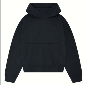 Sudadera con Capucha Oversize para Hombre, de Forro Polar, Casual, Color Liso, con Bolsillos, Ajuste Regular, Estilo Urbano de Otoño, Tejida - Product Image 1