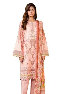 אישה פולפארי פקיסטנית קורטה אופנה חדשה בהדפס כותנה כבדה קולקציית קראצ'י בלעדית עם קולקציה מרחיבה