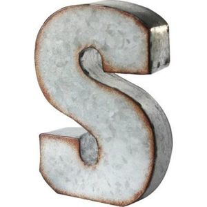 Lettre personnalisée en acier galvanisé de 12 pouces avec bordure en bois, alphabet métallique vintage à suspendre au mur pour la signalisation de bar, café, boutique - Product Image 4