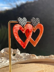 Pendientes de Resina Negro Intenso, Pendientes de Resina de Color Sólido, Pendientes de Resina con Acabado Liso, Artículo de Venta al por Mayor de Fábrica Personalizado, Utiliza Resina - Product Image 4