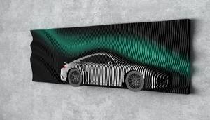 Fichiers de découpe numérique CNC pour décoration murale en bois ondulé paramétrique, design de modèle de voiture, à prix avantageux - Product Image 5