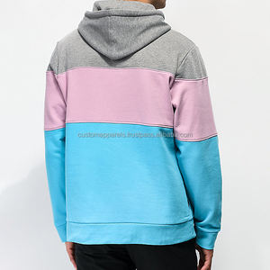 Sudadera con capucha de diseño personalizado para hombre 100% algodón azul cielo polar transpirable ecológica diseño bordado bolsillo de canguro funcional - Product Image 2