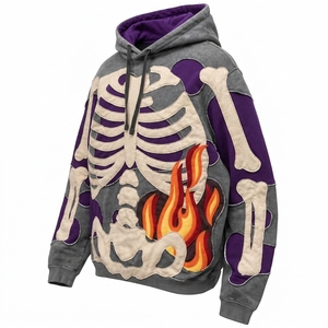 Men's Solid Embroidered <b>Sherpa</b> <b>Lined</b> 100% Cotton Pullover <b>Hoodie</b> Custom Hooded Sweatshirt Winter Casual Streetwear Eco-Friendly - Product Image 6