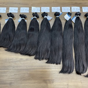 Extensiones de Cabello Humano Liso Vietnamita 100% Remy Virgen con Cutícula Doble Trama a Máquina de Thanh Hair Factory, Gran Oferta - Product Image 1
