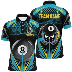 Camiseta de Billar para Hombre de Alto Rendimiento OEM, Diseño Deportivo de Manga Corta, Tejido de Poliéster/Algodón de Secado Rápido Personalizado - Product Image 5