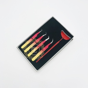 คีมต่อขนตาปลอมเคลือบผงสีเงินแบบกำหนดเองแหนบต่อขนตาที่ผ่านการทดสอบด้วยมือทำจากสเตนเลส - Product Image 1