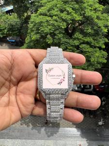 Reloj Mecánico Cuadrado Iced Out con Moissanita VVS para Hombre, de Acero Inoxidable, Estilo Hip Hop, con Diamantes Incrustados, Joyería de Lujo para Fiesta - Product Image 4