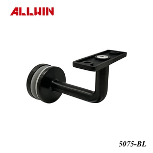 OEM ODM Stainless Steel Glass Mounted Glass Triple 50x75mm Adjustable Handrail Bracket - Product Image 5
