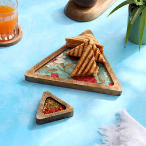 Plateau de service carré en bambou, design minimaliste, plateau en bois durable pour la cuisine, style unique, dernier design, nouvelle arrivée, Ramadan - Product Image 2