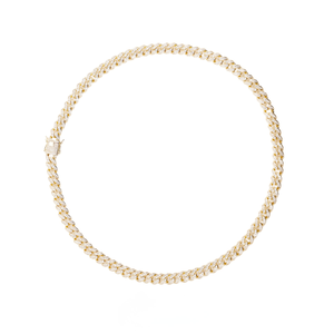Parure de bijoux en moissanite taille brillant, en argent 925, certifiée GRA, plaquée or et platine, micro-sertie, unisexe, style hip-hop glacé - Product Image 1