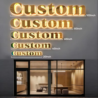 Enseigne de logo d'entreprise personnalisée en 3D rétroéclairée par LED pour la publicité et la décoration, utilisée par les entreprises automobiles, en acrylique, en acier inoxydable, étanche IP65
