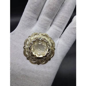 Broche Redondo Escocés Vintage de Mediados de Siglo con Diseño a Cuadros, Adorno Plateado con Piedras, Accesorio Tradicional para Kilt, Más Vendido 2026 - Product Image 2