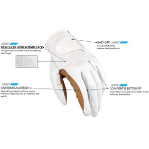 ถุงมือกอล์ฟสำหรับผู้หญิงรุ่น Relax Grip 2.0 สีขาว สำหรับมือซ้าย ทำจากไมโครไฟเบอร์ เพื่อความสบายและประสิทธิภาพที่ดีขึ้น - Product Image 3