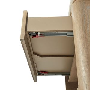 Comodino a due cassetti con eleganti frontali in corda - Product Image 4