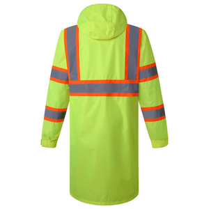 Veste de sécurité réfléchissante pleine longueur professionnelle haute visibilité pour hommes Manteau de sécurité de construction à manches longues avec une excellente visibilité - Product Image 5