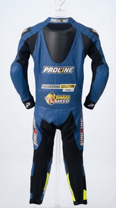 Combinaison de course pour moto en cuir de vache/canguro authentique Zuzuki pour homme, 1 pièce, équipement de course en cuir pour la course sur circuit, niveau 2 CE - Product Image 2