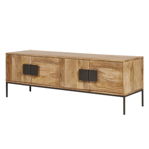 Best-selling brown two-door <b>cabinet</b> featuring a simple, modern design perfect for indoor use. - Product Image 2