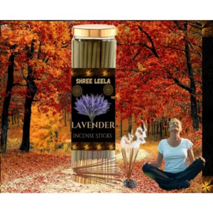 Shree Leela Agarbatti para Pooja lavanda Paquete de 2 varitas de incienso natural con aceites esenciales y sin carbón y bajo - Product Image 3