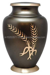 Urna de cenizas humanas de cremación para adultos de latón sólido duradero para almacenamiento de cenizas de larga duración con Diseño Artesanal único - Product Image 2