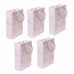Stylish Floral Paper Gift Bag for <b>Weddings</b> and Events Natural Finish Handmade Paper Bag for Gift Wrapping Paper Bag for Elegant - Product Image 1
