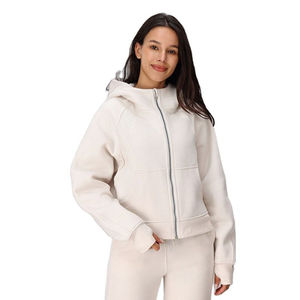 เสื้อฮู้ดซิปเต็มตัวทรงหลวมสไตล์ใหม่สำหรับฤดูหนาว เหมาะสำหรับโยคะ ฟิตเนส วิ่งจ๊อกกิ้ง และเป็นแจ็คเก็ตแทรคสูท - Product Image 2