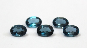 Topaze bleue de Londres naturelle, pierres précieuses facettées, taille ovale, pour la fabrication de bijoux - Product Image 2