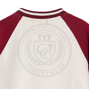 Sudadera de Hombre con Cuello Redondo, Estilo Universitario, de Algodón con Felpa, Lavado Ácido, con Logotipo Bordado de la Fraternidad Alpha Phi - Product Image 4