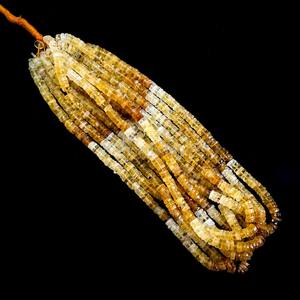 Cuentas facetadas de citrino natural AAA de 5-6 mm en forma de neumático, cuentas de piedras preciosas para la fabricación de joyería, cuentas de citrino en forma de disco. - Product Image 1