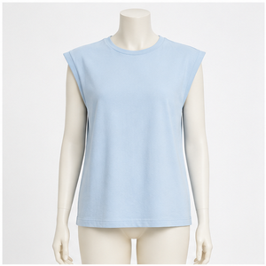 Camiseta de algodón de manga corta y cuello redondo para mujer, para uso diario - Product Image 1