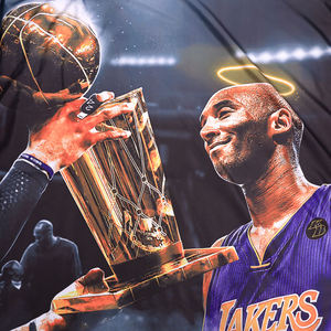 Cape de coiffure Kobe Bryant Lakers avec motif de basket-ball, en polyester résistant à l'eau, pour salon de coiffure - Product Image 3