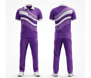 Conjunto de Uniforme de Cricket Marrón para Hombre con Rayas Blancas, Impresión por Sublimación, Poliéster Transpirable, para Deportes de Equipo, Adultos - Product Image 2
