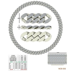 Chaîne cubaine épaisse de 14 mm en or massif 18 carats plaqué or, diamants de laboratoire pavés, 29 carats, clarté VVS, 22 pouces, luxe, usage quotidien - Product Image 1