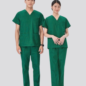 Custom-Made V-Neck Hospital Uniforms Antibacterial Medical <b>Hand</b>-<b>Washing</b> Suits Sweat-Absorbent Protective Unisex Polyester - Product Image 6