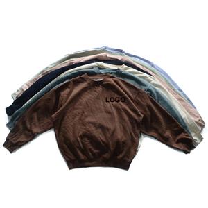 Custom 100% Cotton Crew Neck Sweatshirt Vintage Acid Washed Hoodies Oversized Plain <b>Pullover</b> <b>For</b> <b>Men</b> Women and Daily Wear - Product Image 1