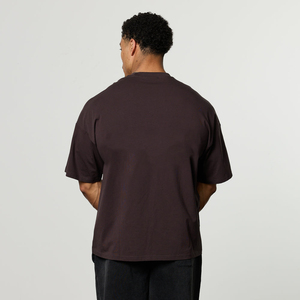 Camiseta de algodón de color sólido extragrande para hombre, cuello redondo, manga corta, corte informal - Product Image 2