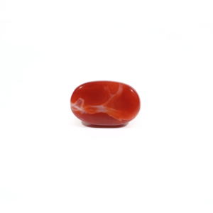 Natural Japanese Red Coral 4.25 Carat Oval Cabochon Loose Gemstone for Fine Jewelry - Product Image 2
