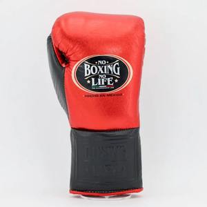 No Boxing No Life Gants de boxe professionnels en cuir de vachette à lacets, rembourrage épais à 4 couches, doigts entièrement protégés, évacuation de l'humidité - Product Image 5