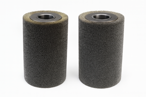 Heavy Duty Brass Coated <b>Wire</b> Roller <b>Brush</b> for Sheet Metal Cleaning Surface Finishing <b>Brush</b> - Product Image 3