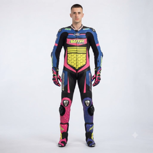 Traje de Carreras Ramaha Premium para Hombre, 1 Pieza, Cuero Vacuno/Canguro Genuino, Estilo MotoCP, Mono de Carreras, Nivel de Protección 2 - Product Image 1