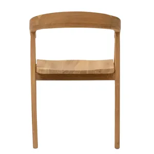 Silla de Comedor Moderna de Madera de Teca con Cojín Confortable, Muebles Elegantes para Restaurante, Hotel y Cafetería, Directo de Fábrica - Product Image 4