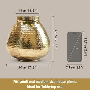 Vase à fleurs en métal artisanal élégant de style côtier pour la décoration moderne de la maison, vase à fleurs en métal artisanal de luxe pour la maison au prix le plus bas - Product Image 3