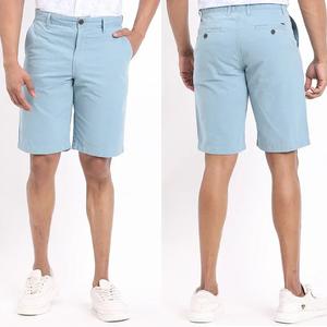 Pantalones Cortos Chino Bermuda de Hombre, Tejido de Lana, Corte Clásico, 100% Algodón, Frente Plano, Color Sólido, Bolsillos Laterales, Cintura Elástica - Product Image 6