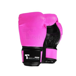 Gants de boxe en cuir de qualité supérieure Rembourrage supérieur Évacuation de l'humidité Sangle de poignet réglable Fermeture à boucle et crochet Protection maximale - Product Image 1