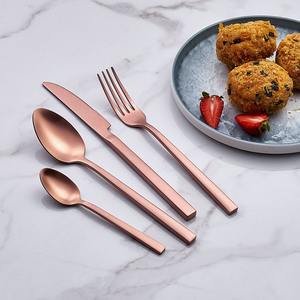 ชุดช้อนส้อมสแตนเลสสตีลสีโรสโกลด์ พรีเมียม ทันสมัย ยั่งยืน สำหรับครอบครัว - Product Image 3