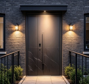 Royal Luxury Modern Wrought Iron Security Entrance Door Sophisticated Design Rust-Resistant Properties Easy Assembly <b>Swing</b> Open - Product Image 5