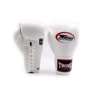 Guantes de boxeo con cordones, equipo de protección para las manos, cojín multicapa, forma curva de palma abierta, equipo de lucha profesional - Product Image 1